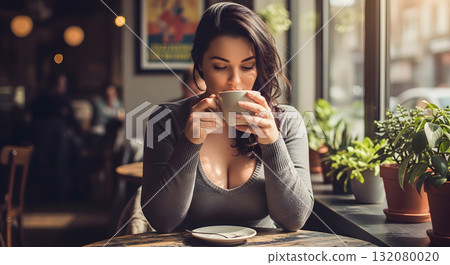 在窗邊咖啡館度過輕鬆的下午 132080020