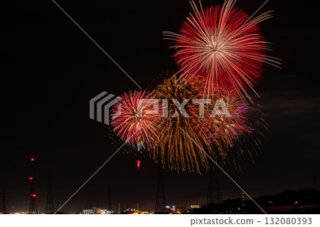 田原市（愛知縣）渥美半島煙火大會場景 132080393