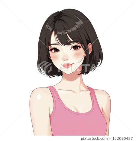 人工智慧生成的身穿背心的年輕女子圖像 人工智慧生成的身穿背心的年輕女子圖像 132080487