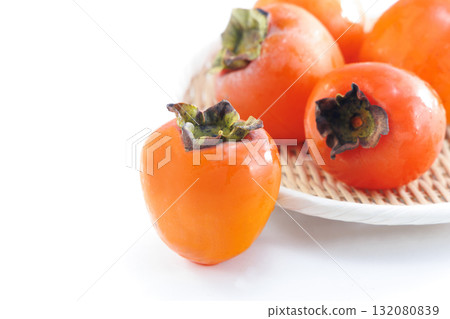 Delicious looking Hachiya persimmons Delicious looking Hachiya persimmons 132080839