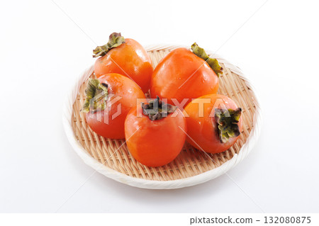 Delicious looking Hachiya persimmons 132080875
