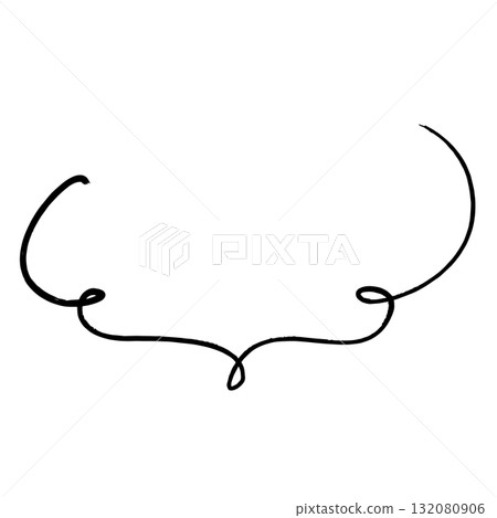 用筆繪製的手寫語音泡泡 - 黑色 132080906