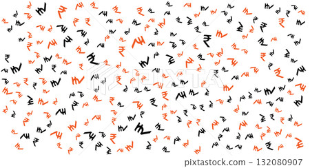 Indian Rupee Symbols Pattern on White Background. Indian Rupee Symbols Pattern on White Background. 132080907