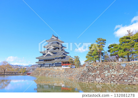 長野縣松本市國寶松本城風景 132081278