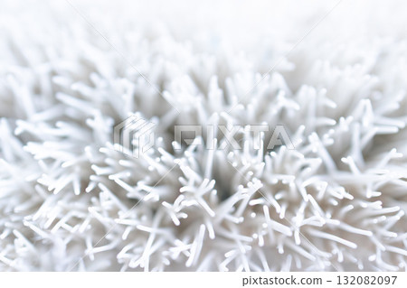 Side horizontal shot rustic surface texture with thick white hairs. Selective focus. Horizontal abstract background Side horizontal shot rustic surface texture with thick white hairs. Selective focus. Horizontal abstract background 132082097