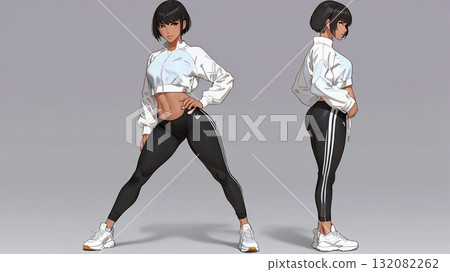 人工智慧生成的健身房女性圖像 132082262