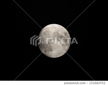 moon floating in the night sky 132082552