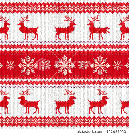 Background material_Nordic pattern (red) 132083030