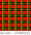 Red and orange tartan check pattern background material perfect for autumn and winter 132083321