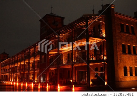 Night view of Yokohama Minato Mirai and Yokohama Red Brick Warehouse Night view of Yokohama Minato Mirai and Yokohama Red Brick Warehouse 132083491