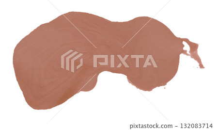 Brown watercolor splash brush isolated on transparent background 132083714