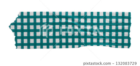 green patterned sticker paper tape isolated on transparent background 132083729