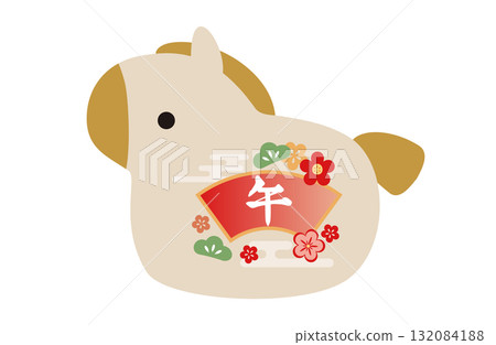 Horse clay bell Zodiac ornament 132084188