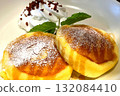 Pancakes with whipped cream 132084410