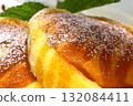 Pancakes with whipped cream 132084411