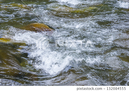 A landscape with a clear flowing river in Wakasa Town, Tottori Prefecture A landscape with a clear flowing river in Wakasa Town, Tottori Prefecture 132084555