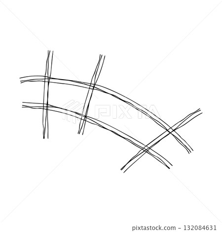 Laugh reaction hand drawn line icon. Monochrome doodle vector illustration with multiple overlapping lines Laugh reaction hand drawn line icon. Monochrome doodle vector illustration with multiple overlapping lines 132084631