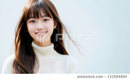 A woman with a smile A woman with a smile 132084804