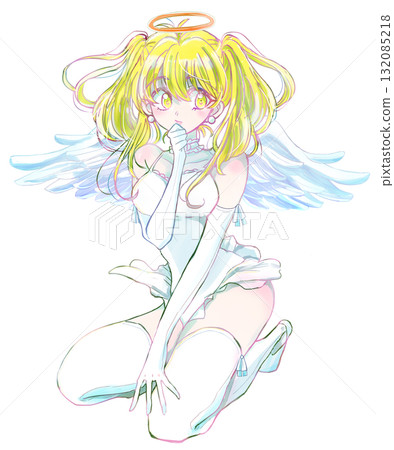 Angelic woman, full body 132085218