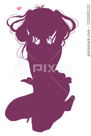 惡魔般的女人剪影 惡魔般的女人剪影 132085222