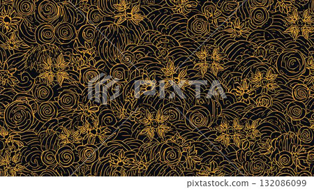 背景素材_日式圖案(金色和黑色) 背景素材_日式圖案(金色和黑色) 132086099