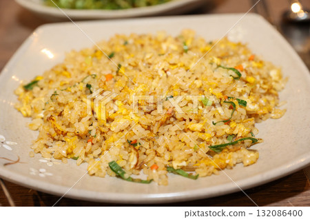 Chinese style food. Egg fried rice Chinese style food. Egg fried rice 132086400