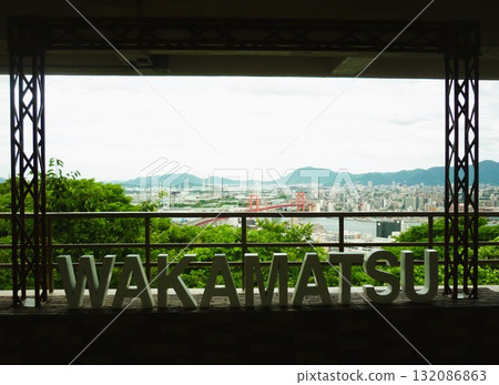 Observation deck at Takatoyama Park in Wakamatsu 132086863