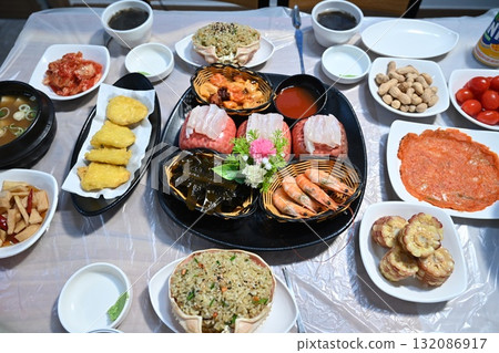 Korean style raw fish. Sashimi Korean style raw fish. Sashimi 132086917