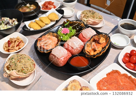 Korean style raw fish. Sashimi Korean style raw fish. Sashimi 132086932