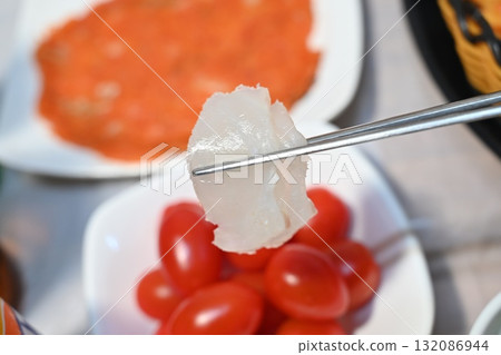 Korean style raw fish. Sashimi Korean style raw fish. Sashimi 132086944