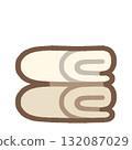 Simple and cute baby bath towel icon illustration material 132087029