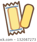 Simple and cute baby rice cracker icon illustration material 132087273