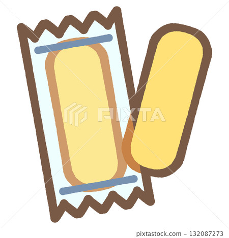 Simple and cute baby rice cracker icon illustration material 132087273