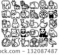 Animal icon set 132087487