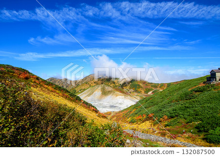View of Jigokudani from Mikurigaike Pond, Tateyama Kurobe Alpine Route, Toyama Prefecture 132087500