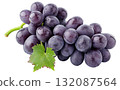 Purple grape isolated on white background png transparent clipart. 132087564