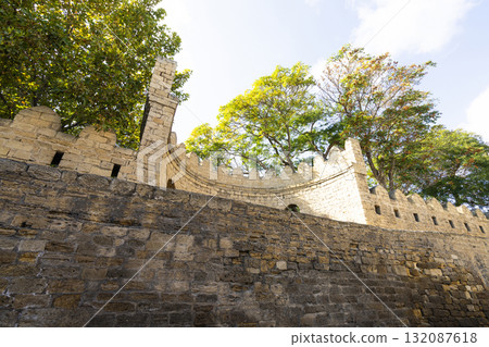 Old city walls in Baku, Azerbaijan 132087618