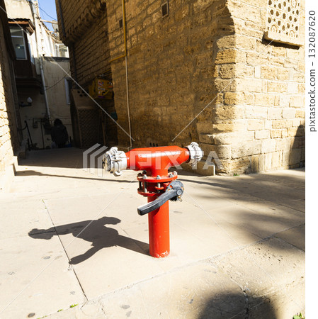 fire hydrant in the center of Baku, Azerbaijan 132087620