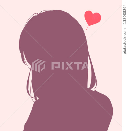 Woman in love silhouette 132088264