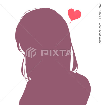 戀愛中的女人剪影 戀愛中的女人剪影 132088267