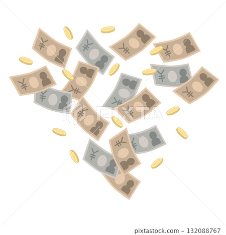 Money flying into the air 132088767