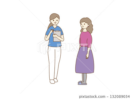 一名婦女正在接受牙醫的治療解釋 132089034