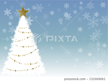 簡單的聖誕節插圖素材，圖標，冬天，十二月，聖誕樹，聖誕卡 132089061
