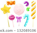 Set of colorful candy 132089106