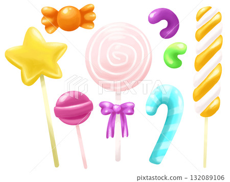 一套彩色糖果 132089106