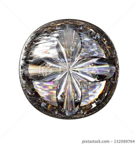 Optical Petal Sphere Showing Crystal Refraction and Light Dispersion 132089764