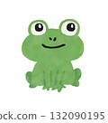 水彩風格可愛的青蛙插畫 132090195
