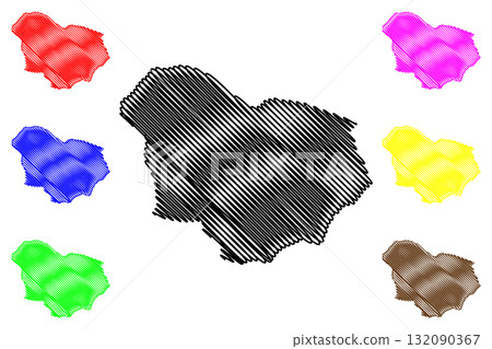 Ouaddai Region (Regions of Chad, Republic of Chad) map vector illustration, scribble sketch Ouaddai map Ouaddai Region (Regions of Chad, Republic of Chad) map vector illustration, scribble sketch Ouaddai map 132090367