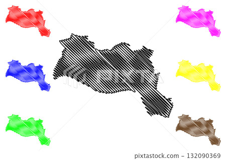 Sila Region (Regions of Chad, Republic of Chad) map vector illustration, scribble sketch Dar Sila map Sila Region (Regions of Chad, Republic of Chad) map vector illustration, scribble sketch Dar Sila map 132090369