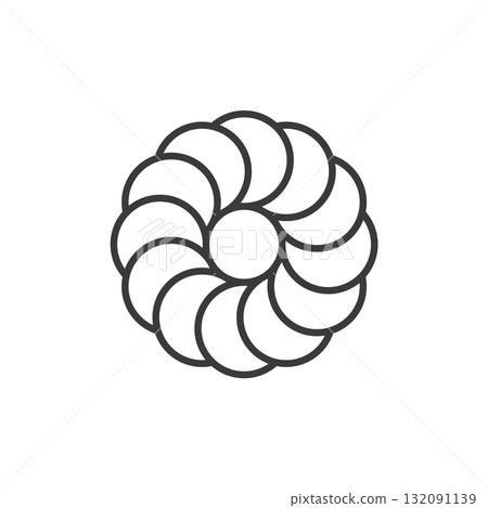 Circular floral cake Circular floral cake 132091139
